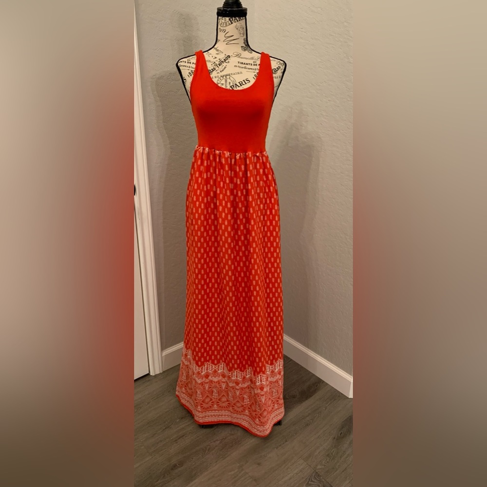 Fraiche Women’s Red Cut Out Maxi Dress